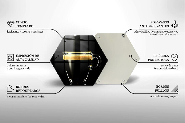 Skleněná deska do kuchyně Sklenice černé kávy