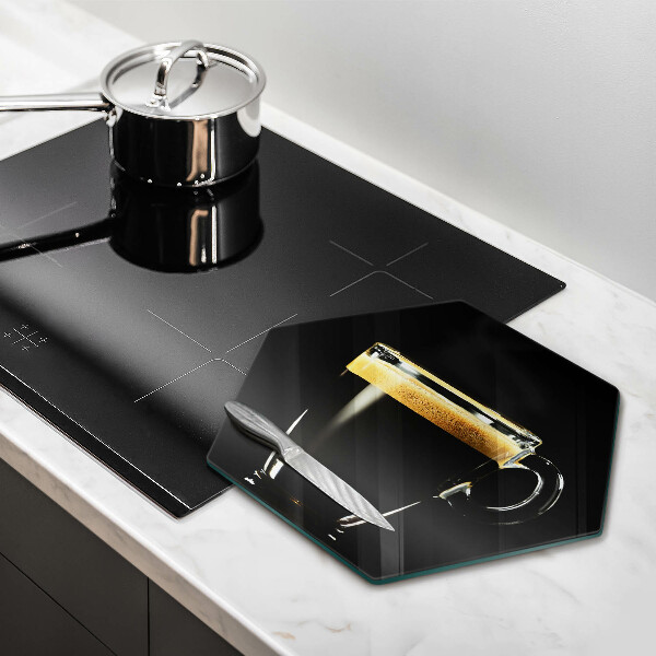 Skleněná deska do kuchyně Sklenice černé kávy