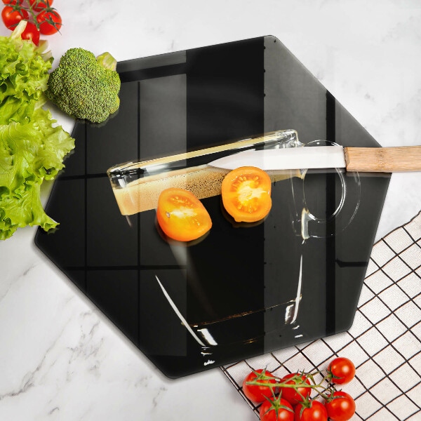 Skleněná deska do kuchyně Sklenice černé kávy