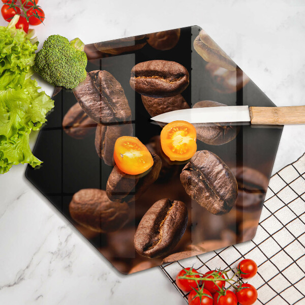 Skleněná deska do kuchyně Hnědá kávová zrna