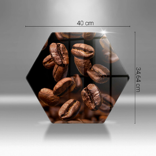 Skleněná deska do kuchyně Hnědá kávová zrna