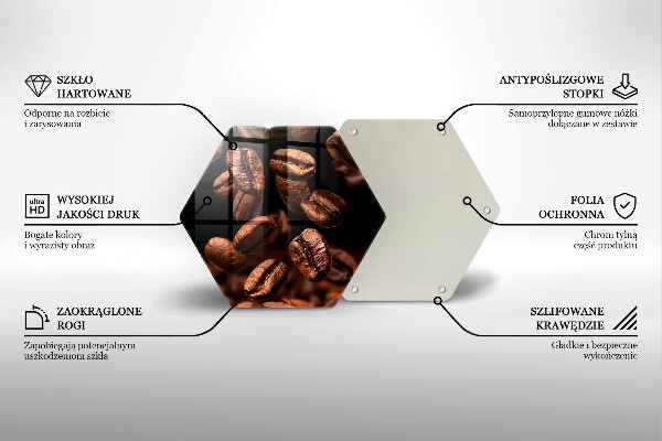 Skleněná deska do kuchyně Hnědá kávová zrna