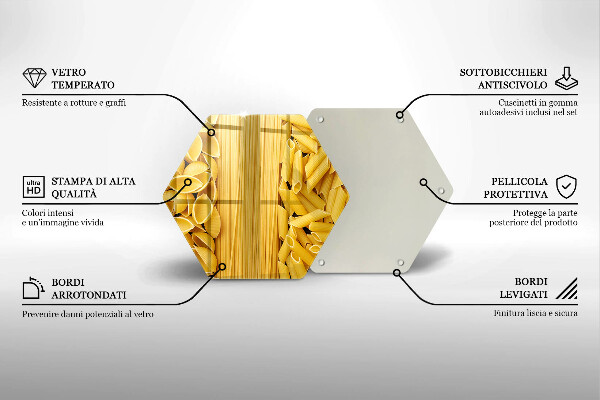 Skleněná deska do kuchyně Těstoviny