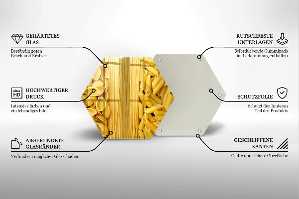 Skleněná deska do kuchyně Těstoviny