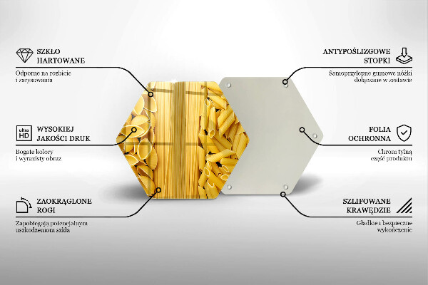Skleněná deska do kuchyně Těstoviny