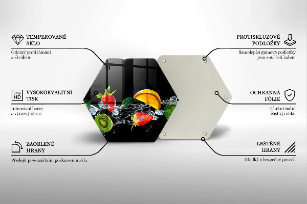 Skleněná deska do kuchyně Ovoce ve vodě