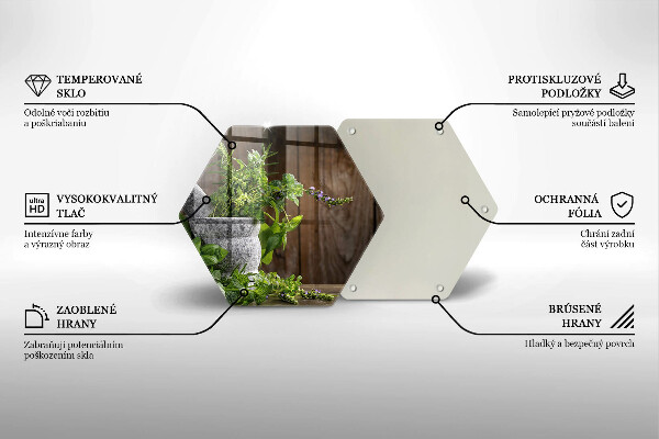 Skleněná deska do kuchyně Zelené bylinky