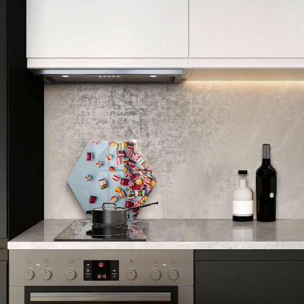 Skleněná deska do kuchyně Barevné bonbóny