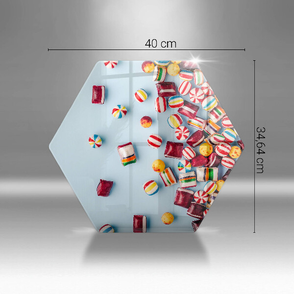 Skleněná deska do kuchyně Barevné bonbóny