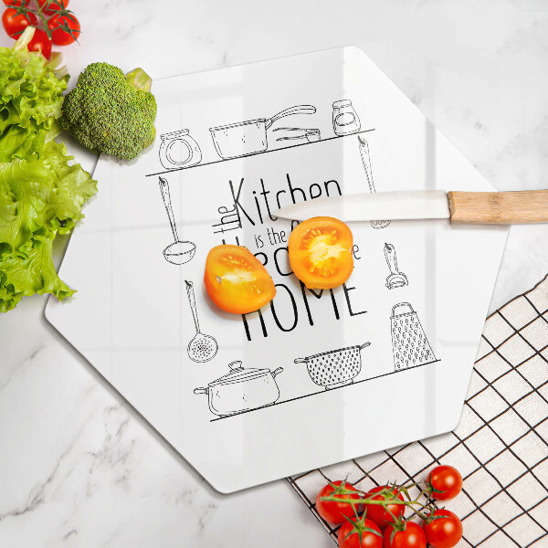 Skleněná deska do kuchyně Nápis věta