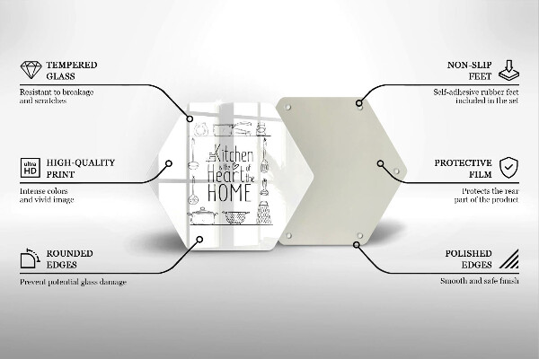 Skleněná deska do kuchyně Nápis věta