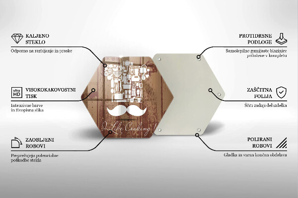 Skleněná deska do kuchyně I like cooking