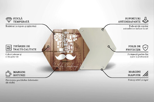 Skleněná deska do kuchyně I like cooking