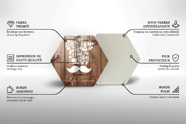 Skleněná deska do kuchyně I like cooking