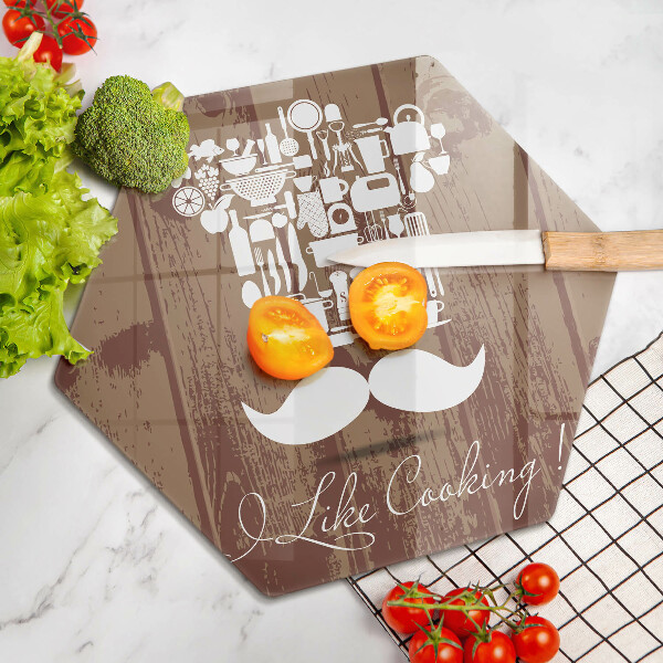 Skleněná deska do kuchyně I like cooking