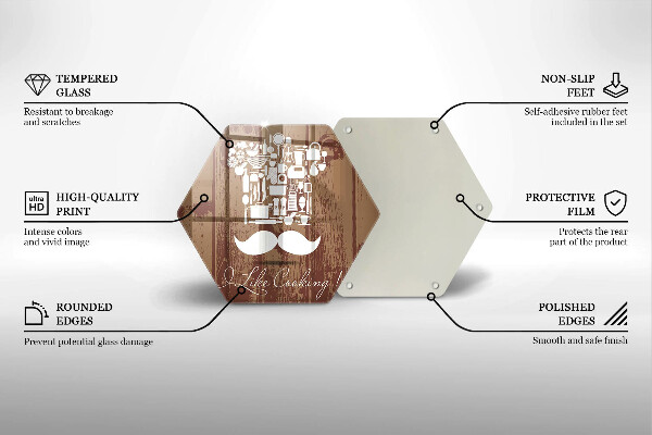 Skleněná deska do kuchyně I like cooking