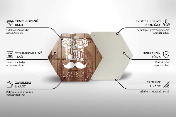 Skleněná deska do kuchyně I like cooking