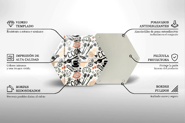 Skleněná deska do kuchyně Kreslený motiv kuchyně