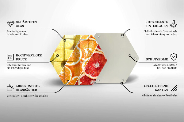 Skleněná deska do kuchyně Barevné ovoce