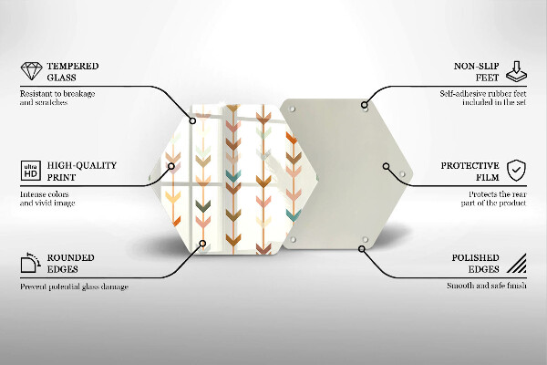 Skleněná deska do kuchyně Geometrické prvky