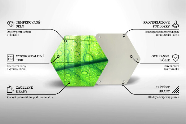 Skleněná deska do kuchyně Detailní záběr na list