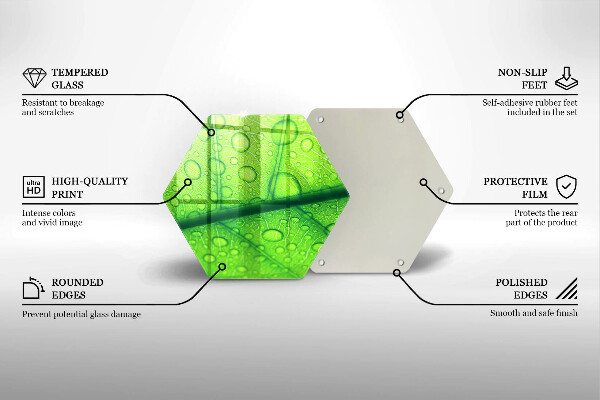Skleněná deska do kuchyně Detailní záběr na list