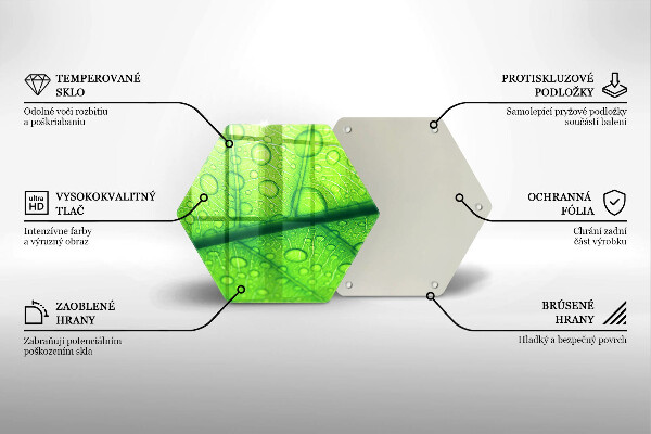 Skleněná deska do kuchyně Detailní záběr na list