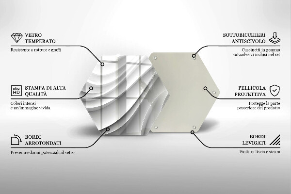 Skleněná deska do kuchyně Geometrické čáry