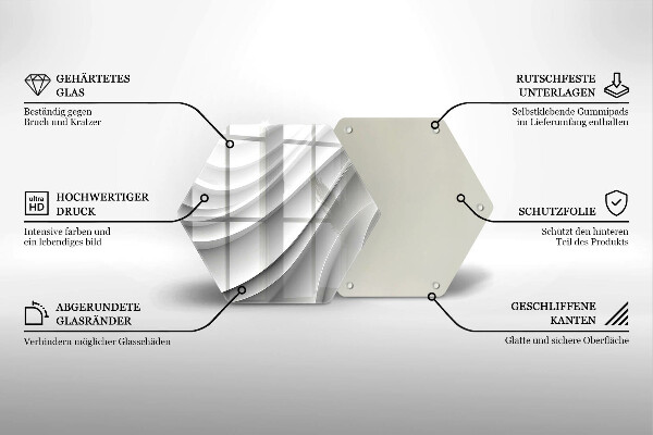 Skleněná deska do kuchyně Geometrické čáry