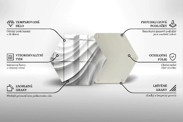 Skleněná deska do kuchyně Geometrické čáry