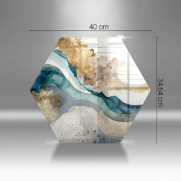 Skleněná deska do kuchyně Barevný mramor