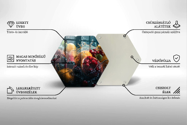 Skleněná deska do kuchyně Ovoce ve vodě