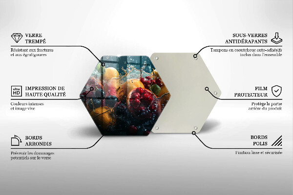 Skleněná deska do kuchyně Ovoce ve vodě