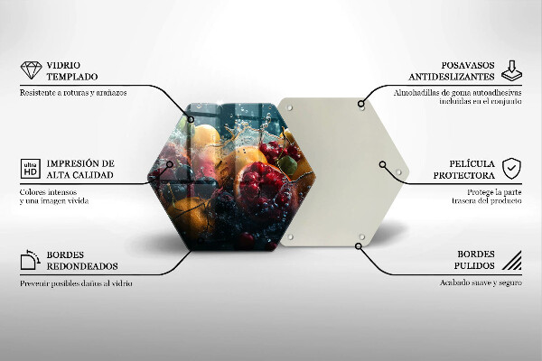 Skleněná deska do kuchyně Ovoce ve vodě