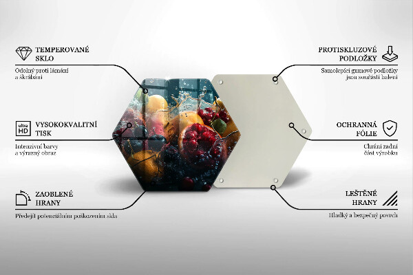 Skleněná deska do kuchyně Ovoce ve vodě