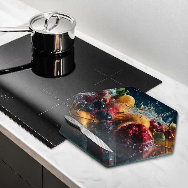 Skleněná deska do kuchyně Ovoce ve vodě