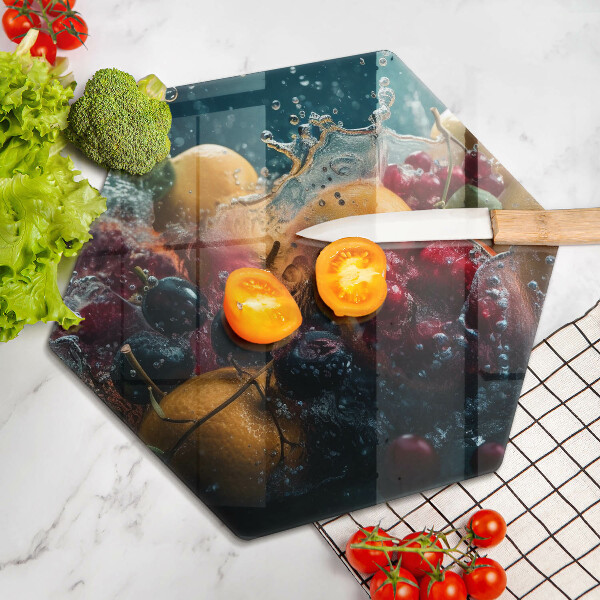 Skleněná deska do kuchyně Ovoce ve vodě