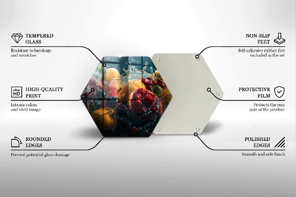 Skleněná deska do kuchyně Ovoce ve vodě