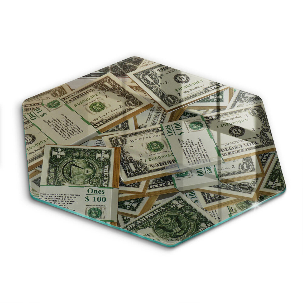 Skleněná deska do kuchyně Peníze dolary