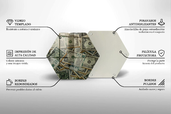 Skleněná deska do kuchyně Peníze dolary