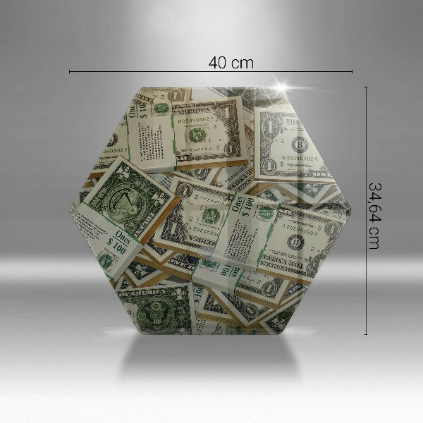 Skleněná deska do kuchyně Peníze dolary