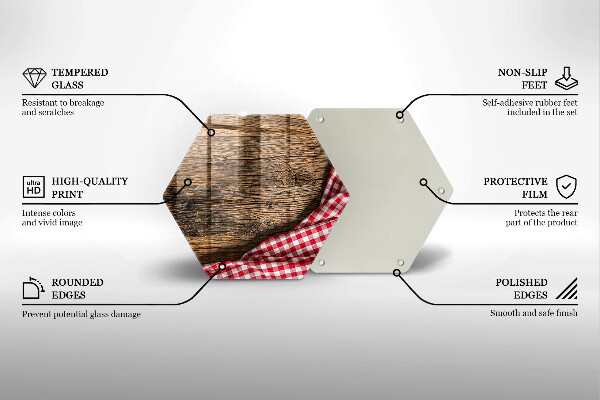 Skleněná deska do kuchyně Dřevěný stůl