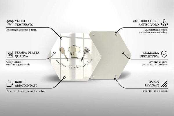 Skleněná deska do kuchyně Master of the kitchen