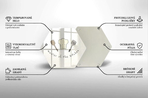 Skleněná deska do kuchyně Master of the kitchen