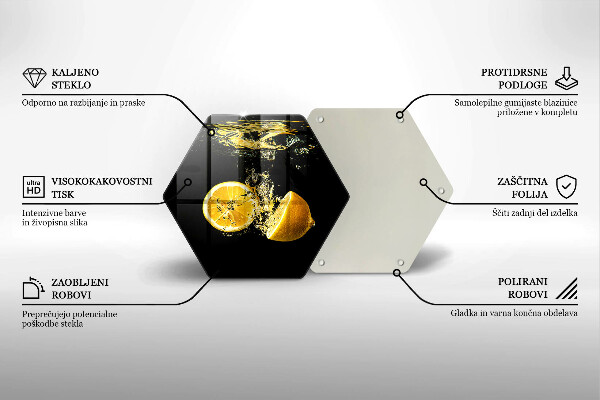 Skleněná krájecí deska Šťavnaté citronové ovoce