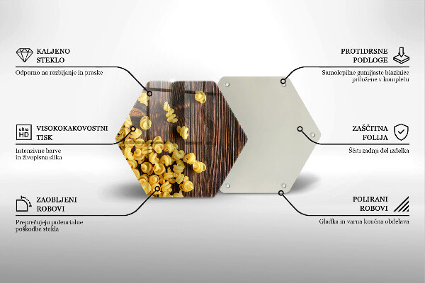 Skleněná deska do kuchyně Těstoviny na stole