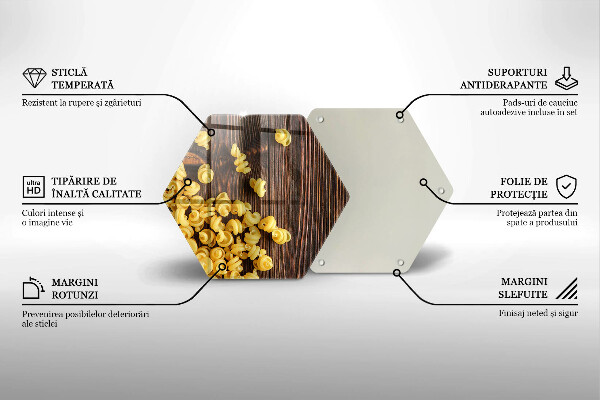 Skleněná deska do kuchyně Těstoviny na stole