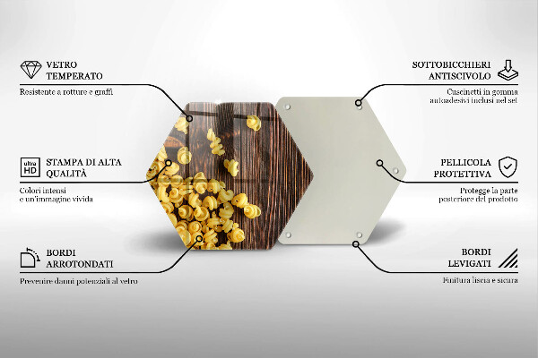 Skleněná deska do kuchyně Těstoviny na stole