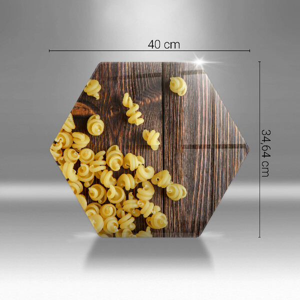 Skleněná deska do kuchyně Těstoviny na stole