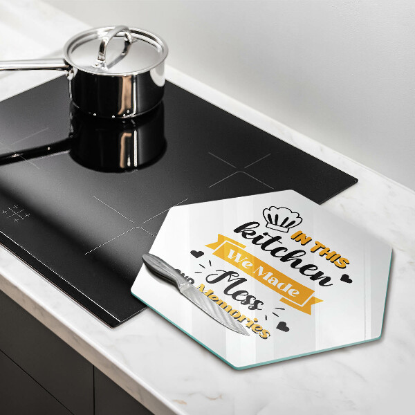 Skleněná deska do kuchyně In this kitchen we made mess and memories